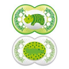 Sucettes Anatomiques Silicone 18 Mois Et Plus X2 Collection Animaux Mam
