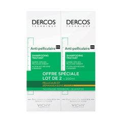 Shampooing Anti-pelliculaire Traitant Pellicules et Démangeaisons 2x200ml Dercos Cheveux Secs Vichy