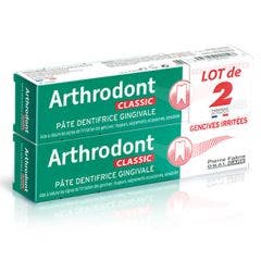 Pate Dentifrice Apaisant 2x75ml Classic Gencives irritées Arthrodont