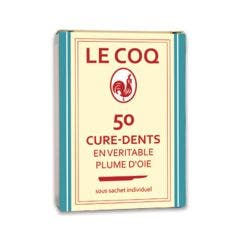 Cure-dents En Veritable Plume D'oie X50 Le Coq