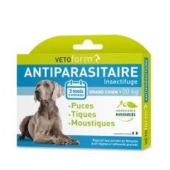 Pipettes Antiparasitaire 6x2ml Chien Grande taille de +30 kg Vetoform