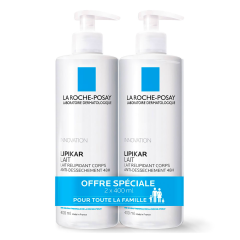 Lait Corps Hydratant Lipikar Peaux Seches Et Sensibles 2x400ml Lipikar La Roche-Posay