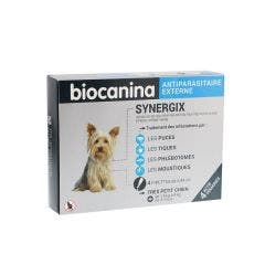 SYNERGIX TRES PT CHIEN 26,8MG 4 pipettes Antiparasitaire externe Biocanina