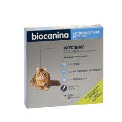 INSECTIFUGE CHAT 2 pipettes Antiparasitaire externe Biocanina