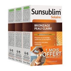 Bronzage Peau Claire 3x28 Capsules Sunsublim Préparateur Peaux Claires Nutreov