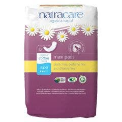 Serviettes Naturelles Maxi Super Boite De 12 Natracare