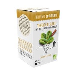 Tentation sucre 40 gélules Café vert,chardon-marie et cannelle Bien vivre au naturel