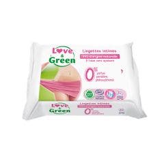 Toilette intime 20 lingettes apaisantes Love&Green