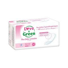 Fuites Urinaires 12 Serviettes Normal Love&Green