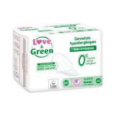 SUPER 12 serviettes Anti-irritations Love&Green