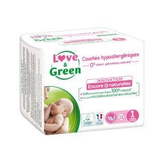 Taille 1 - 2 à 5kg 23 couches Love&Green