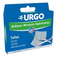 Brulures Blessures Superficielles 6 Tulles Steriles 5x5cm Urgo