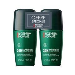 Deodorant Anti-transpirant Roll-on Homme 2x75ml Day Control Biotherm