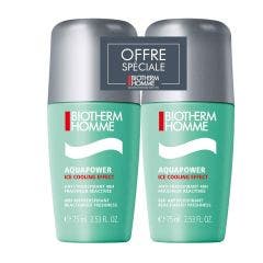Déodorant Anti-transpirant Aquapower 48h Homme 2x75ml Aquapower Biotherm