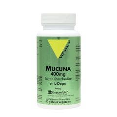 MUCUNA 400mg Extrait Standardise en L-Dopa 60 gélules Vit'All+