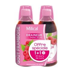 Draineur Minceur Ultra Goût Framboise 2x500ml Milical