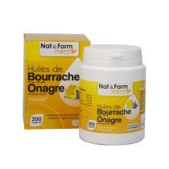 Huile De Bourrache & Onagre 200 Capsules Nat&Form