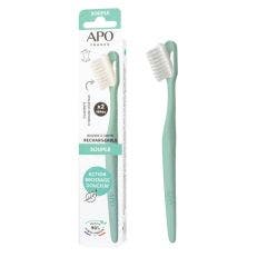 Brosse a dent rechargeable 1 manche + 2 tetes Souple APO France