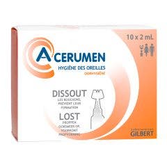 Solution Pour Oreilles Unidoses 10x2ml Hygiène des oreilles A-Cerumen