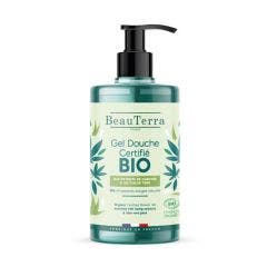 Gel douche aux extraits de chanvre et jus d'aloe vera bio 750ml Beauterra