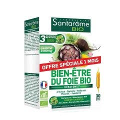 Bien Etre Du Foie Bio 30 Ampoules Santarome
