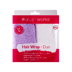 Hair Wrap Duo - Serviettes microfibre cheveux x2 Brushworks