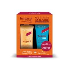 Coffret Huile Solaire Satinée SPF50 + Lait Après-Soleil 250ml Bergasol Expert Bergasol