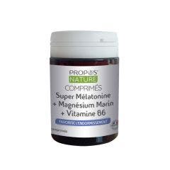 Super Mélatonine + Magnésium Marin + Vitamine B6 60 comprimés Propos'Nature