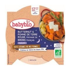 Assiette bonne nuit bio 230g Légumes Butternut et pomme de terre rouge Des 12 mois Babybio