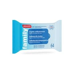 Lingettes Douceur Antibacteriennes 64 lingettes Assanis