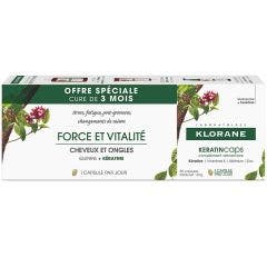 Force et vitalité 3x30 Capsules Keratincaps Klorane