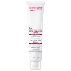 Crème émolliente visage 40ml DA Peaux sensibles, très sèches et atopiques Topicrem
