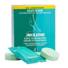 Galets de bain déo effervescents 7x12g Akileine Asepta