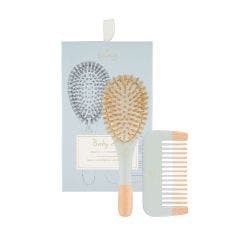 Baby Kit Blue Brosse 100% sanglier petit modèle + peigne bois Bachca