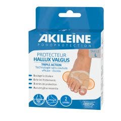 Protecteur hallux valgus triple action x2 Akileine Taille L Asepta