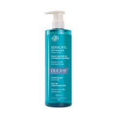 Gel moussant Nettoyant Visage 400ml Keracnyl Peaux grasses Ducray