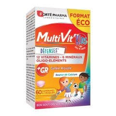Multivitamines Enfant Vitamines Minéraux Kids enrichi en Calcium 60 comprimés à croquer Multivit'4G Forté Pharma