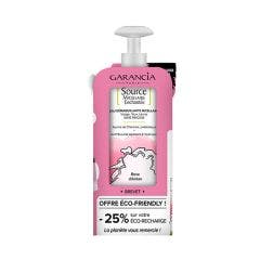 Lot Source Micellaire enchantée flacon 400ml + recharge 400 ml ROSE 800ml Garancia