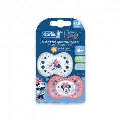 Sucettes Symetriques Silicone Nuit Mickey Minnie 18 Mois Et Plus X2 Dodie