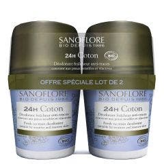 Deodorant 24h Coton Bio 2x50 ml Deodorants Sanoflore