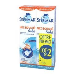Hygiène du nez bouché Bébé 2x100ml Spray doux Sterimar