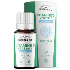 Vitamine D3 Végétale 1000UI/Goutte 15ml Système Immunitaire NUTRI&CO