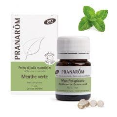 Menthe Verte Partie Aérienne Bio 60 perles Les Huiles Essentielles Pranarôm
