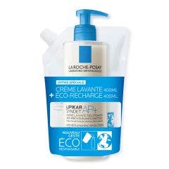 Syndet AP+ crème Lavante relipidante anti-irritations 400ml 800ml Lipikar + son éco-recharge 400ml La Roche-Posay