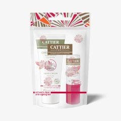 Kit Creme Mains Argile Blanche + Stick Levres 10ml Cattier