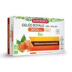 Gelée Royale 3000mg Bio 20 ampoules Superdiet