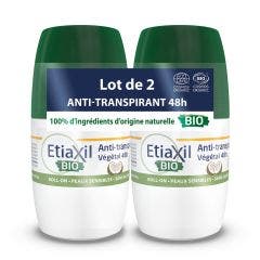 Roll-on Anti-Transpirant 48h Certifie Bio 2x50ml Déodorant Peaux sensibles Etiaxil