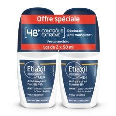 Roll-on 48h Homme 2x50ml Déodorant Etiaxil