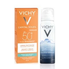 Crème Onctueuse SPF50+ avec Eau Thermale 50ml Offerte 100ml Capital Soleil Vichy