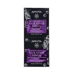 Gommage Visage Illuminateur à la Myrtille 2x8ml Express Beauty Apivita